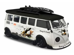 VW Volkswagen T1 carrocería ancha - KungFu Panda - blanco / negro - Liga 1:64 - Imagen 1 de 6