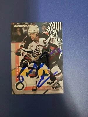 1997-98 Donruss Pat LaFontaine Sabres Auto Autographed Signed Hockey Card - Image 1 of 2