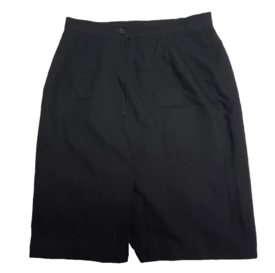 Giorgio Armani - Le Collezioni Vintage Women's Midi Wool Black Skirt - Size 10 - Image 1 of 4