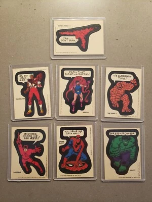 Lote De Colección De Pegatinas Topps Marvel Super Heroes 1975. Spiderman! Foto 1 de 4