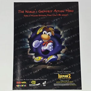Rayman 2 N64 PS1 PC Toys'R'Us K-B Juegos EB Acción Héroe Impresión Anuncio/Póster Promo Arte - Imagen 1 de 2