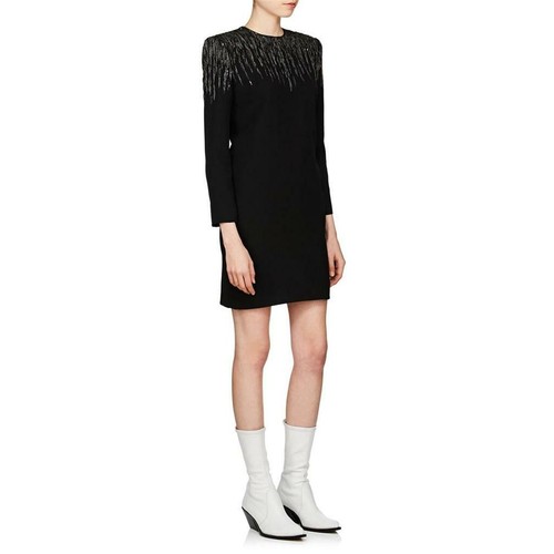 GIVENCHY Minidress abito tubino nuovo con etichette Givechy crepe paillettes impreziosito $5460 00 nuovo 36 4