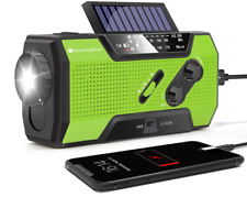 RunningSnail Emergency Weather Radio, Am/Fm/Noaa Hand Crank Solar Radio with Sos