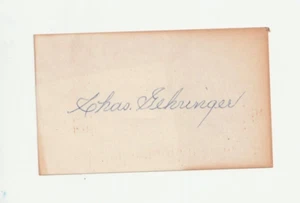 Charlie Gehringer Autographed 3x5 Detroit Tigers HOF H453 - Picture 1 of 2