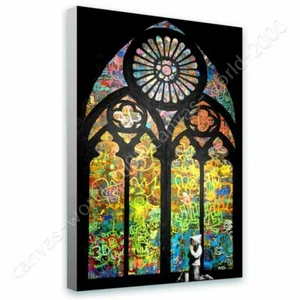 Stained Glass Window Church Cathedral by Banksy | Canvas (Rolled) | Wall art - Picture 1 of 19