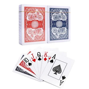 Poker Size Playing Cards Standard Index, 2 Decks (1 Blue and 1 Red) - Picture 1 of 9