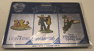 Disney Store 30th Anniversary Lion King Pocahontas Hunchback Week 3 Pin Set