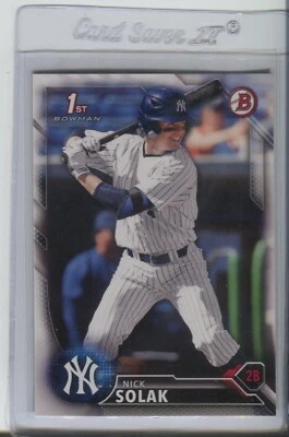 NICK SOLAK 2016 2017 2018 Bowman Draft - Image 1 of 4