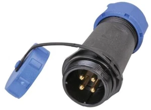 PRO ELEC - Circular Threaded Connector Inline Plug, 4-Pole, 7-12mm, IP68 - Picture 1 of 1