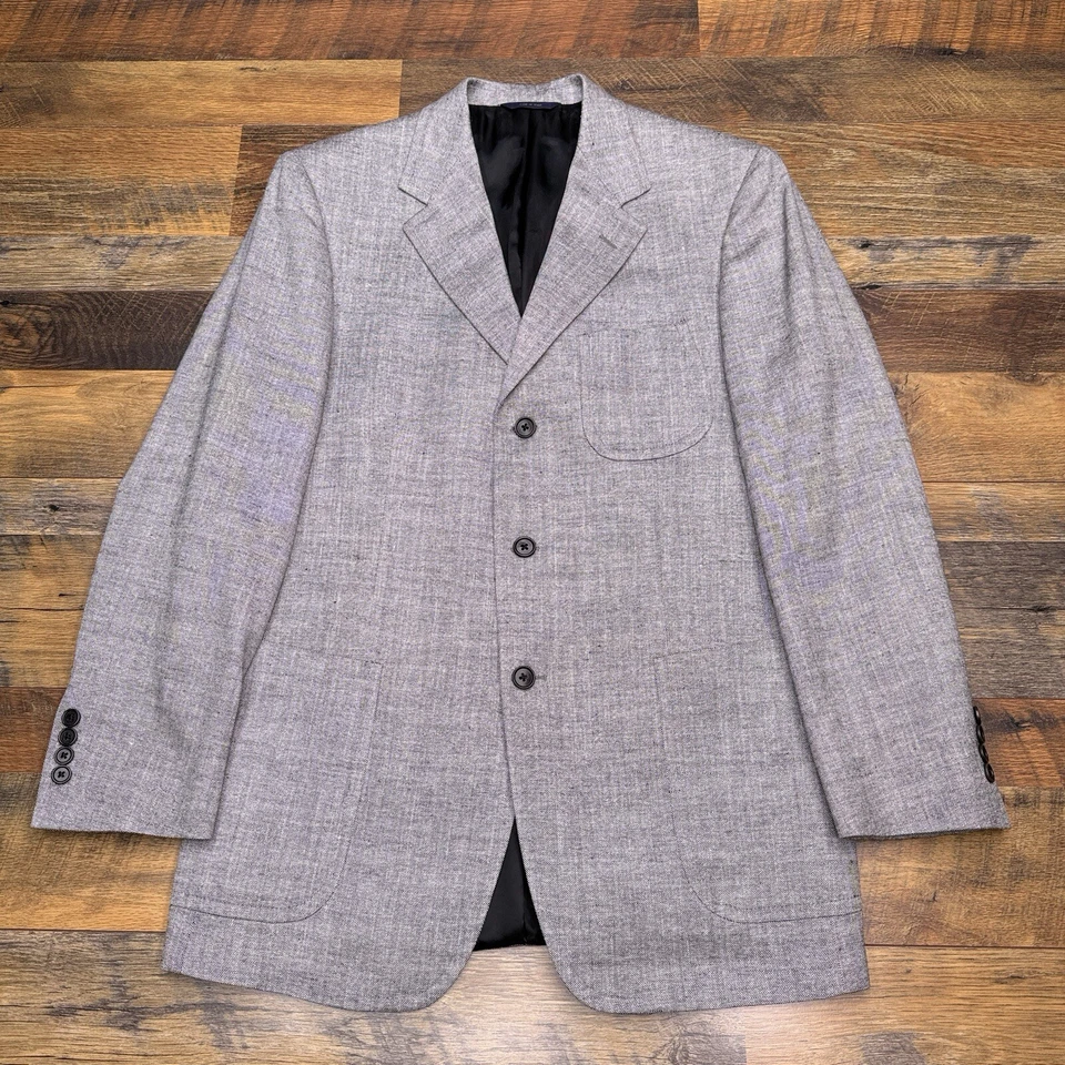Blazer Brooks Brothers Tweed 40R Lino Seda Algodón Abrigo Deportivo Italia Foto 1 de 4