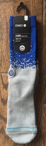 STANCE MLB New York Mets Fade Crew Socks Men's Medium 6-8.5 NEW Cover