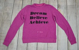 Joe's Girl's Pullover Sweatshirt Crewneck Graphic Dream Believe Achieve Large L - Picture 1 of 5