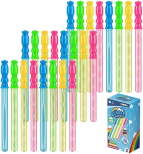 Big Bubble Wands 24 Pack 14.5’’ for Kids Assorted Colors Super Value Pack of Sum - Picture 1 of 12