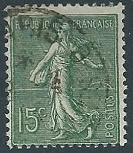 1903 FRANCIA USATO SEMINATRICE A FONDO A LINEE 15 CENT VARIETà - EDF203-2 - Picture 1 of 1