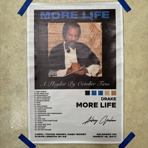 Drake - More Life - Rap Artist ✅ Canvas Poster Print Wall Art Man Cave ✅ 16x24” - Picture 1 of 4
