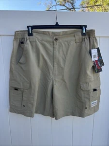 Bimini Bay Outfitters Men's Cargo Short BloodGuard™ Nanotex Khaki Sz 42 - Picture 1 of 8