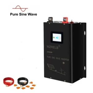 2500W Pure Sine Wave Inverter 24V to 120V 240V Split Phase Solar Home System Off - Picture 1 of 10
