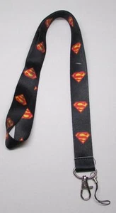 Schwarz Superman Schlüsselband Schlüsselanhänger Ring Keychain Ausweishalter NEU - Bild 1 von 3
