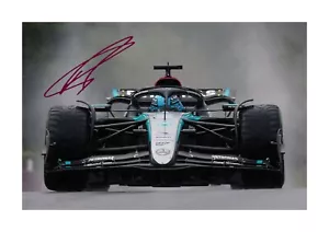 George Russell 3 Mercedes F1 A4 reproduction signature poster choice of frame - Picture 1 of 4