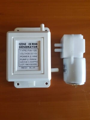 generatore di ozono 400 mg/hr 12 v con pompa aria, tubo 50 cm e gorgogliatore - Immagine 1 di 4