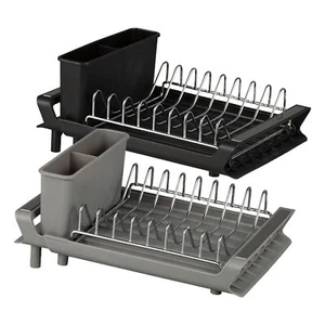 Kitchen Dish Drain Rack Storage Draining Shelf Plate Utensil Holder Countertop - Picture 1 of 14