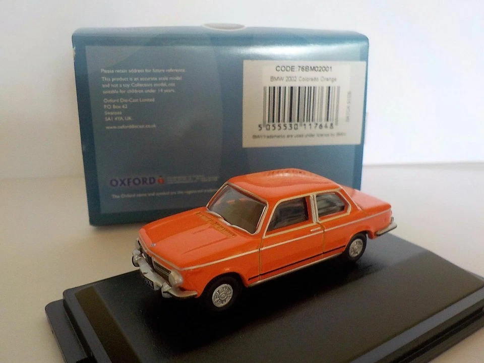 Modelo de coche. BMW 2002, Naranja, Oxford Diecast 1/76 Nuevo Dublo, Escala Ferroviaria Foto 1 de 1