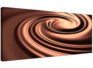 Brown Large Canvas Art of Contemporary Abstract  - 120cm x 50cm - 1061 - Picture 1 of 4