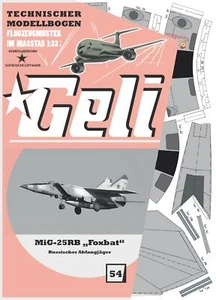 Kartonmodell MIG-25RB "Foxbat" 1:33 Geli - Picture 1 of 1