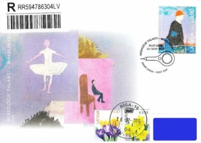 Latvia 2019 (12) Blind Talents - Artists / BlindArt (addressed FDC) - Image 1 of 2