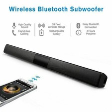 Bluetooth Wireless TV Soundbar 4 Speaker 3D Sound Bar Home Theater Subwoofer NEW