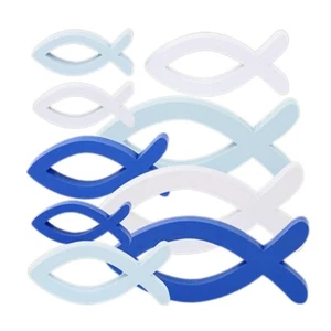 9pcs Hollow Fish Scrapbooking for Kindergartens Teaching Tool Desk - Picture 1 of 8