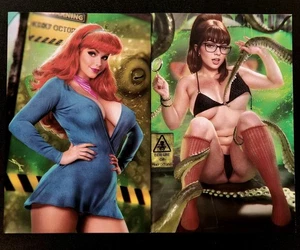 Jinkies #2 ANTEPRIMA Shikarii Sea Monster Daphne + Velma Virgin Box Set Esclusivo - Foto 1 di 2