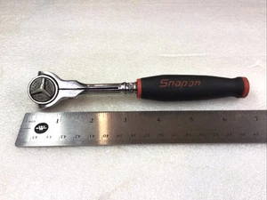 Snap-On TH737 -1/4"Dr., Round Swivel Head, Red Soft Grip Handle Ratchet-USA-NICE - Bild 1 von 18