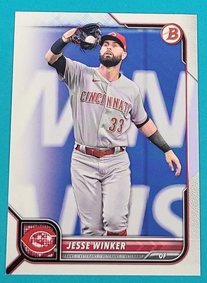 2022 Bowman    #97 Jesse Winker Cincinnati Reds Baseball Card V4 - Image 1 of 2