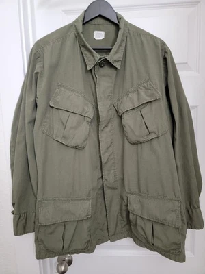 Chaqueta de Colección Años 60 Olive Ripstop Tropical Jungle Mediana EE. UU. 60 De Colección Algodón Original Foto 1 de 4