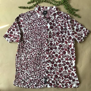 Vans Classic Fit Micro Dazed ~ LARGE ~ Kragen Button Down Hemd Blumen Skater - Bild 1 von 6