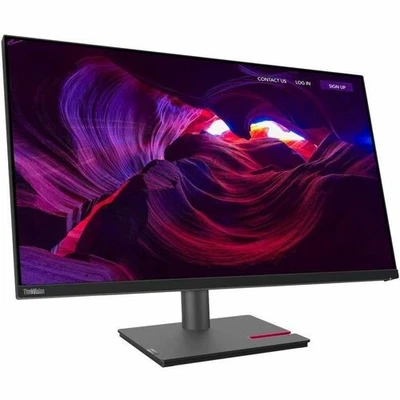 Lenovo ThinkVision P32p-30 32  Class 4K UHD LED Monitor - 16:9 - Raven Black - Image 1 of 4