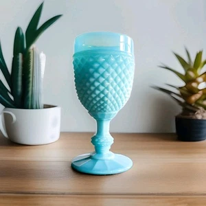 Casa Pupo of London Turquoise Milk Glass Hobnail Small liqueur Glass - Picture 1 of 8