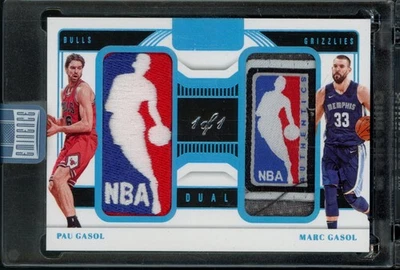 2024-25 Panini Eminence Paul Gasol Marc Gasol Doble Juego Usado Logoman Verdadero 1/1 Foto 1 de 2