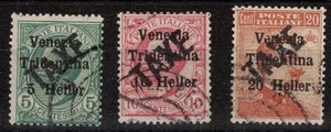 TRENTINO (BZ3) 1918-19 Venezia Tridentina (TAXE obliqua) 3v us © - Picture 1 of 2