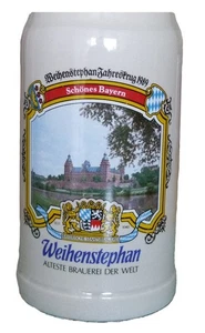 Bierkrug Maßkrug Jahreskrug BRAUEREI WEIHENSTEPHAN 1989 Schloss Aschaffenburg - Bild 1 von 2