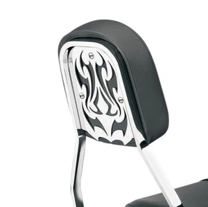 Cobra Chrome Tribal Backrest Insert for Tall Square Backrests (02-5054) - Picture 1 of 2