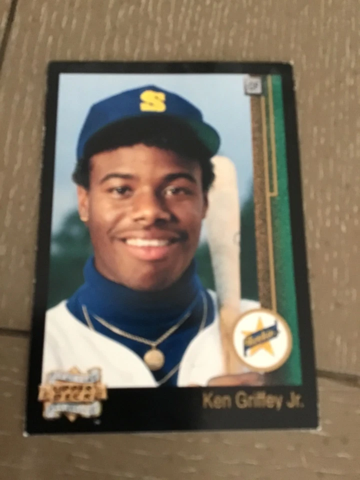 Tarjeta de novato famosa Ken Griffey cubierta superior cinco años aniversario 1993 jumbo/1000 Foto 1 de 2
