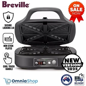Breville 4-Slice Electric Jaffle Toastie Maker Snacks Press Sandwich Non-stick - Picture 1 of 10