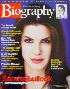 Biography Magazine April 2002 Sandra Bullock Cover Katie Couric - Picture 1 of 1