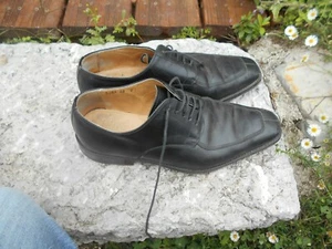 🧡RARES  chaussures homme habillées Jon Mac Gray t 40,5 noires cuir tbe a 25€ ac - Picture 1 of 12