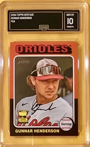 2024 TOPPS - HERITAGE #24 - GUNNAR HENDERSON - GMA 10 - GEM MINT - Picture 1 of 1