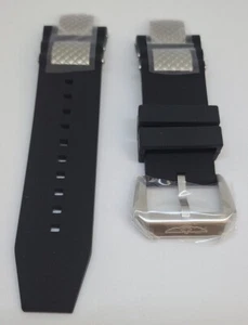 Invicta Subaqua Noma III correa de poliuretano negro insertos plateados - Imagen 1 de 2