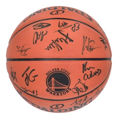2020-21 Golden State Warriors Team Signed Basketball Stephen Curry PSA DNA COA - Image 1 of 4