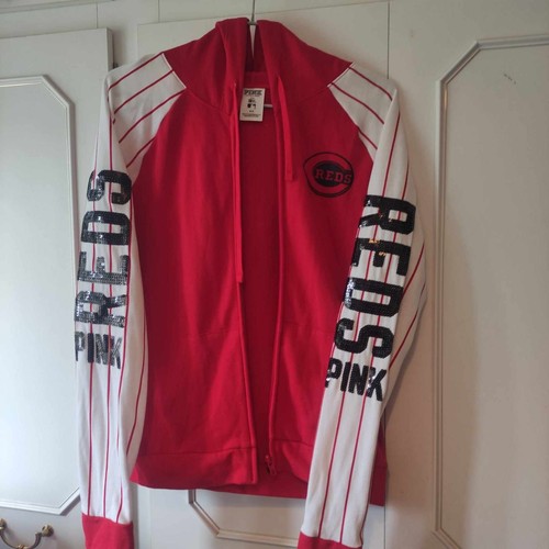 UNDERCOVER Felpa con cappuccio ufficiale Victoria's Secret rosa per squadra cerniera taglia M UK12 14